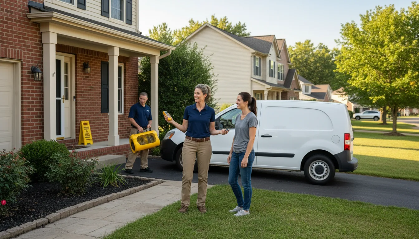 Residential water damage restoration in Trufant, MI